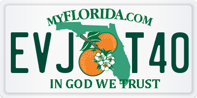 FL license plate EVJT40