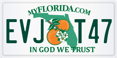 FL license plate EVJT47