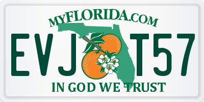 FL license plate EVJT57