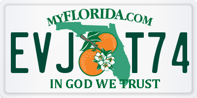 FL license plate EVJT74