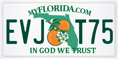 FL license plate EVJT75