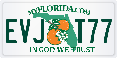 FL license plate EVJT77