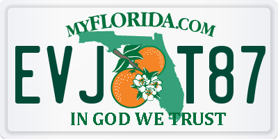 FL license plate EVJT87
