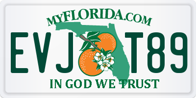 FL license plate EVJT89