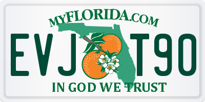 FL license plate EVJT90