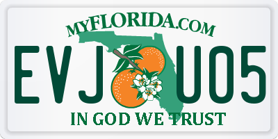 FL license plate EVJU05