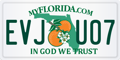 FL license plate EVJU07