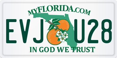 FL license plate EVJU28