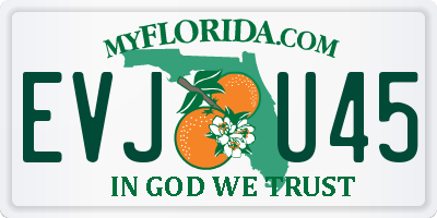 FL license plate EVJU45