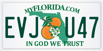 FL license plate EVJU47