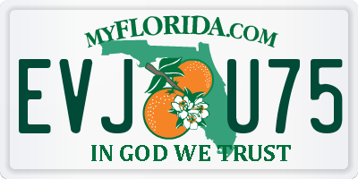 FL license plate EVJU75
