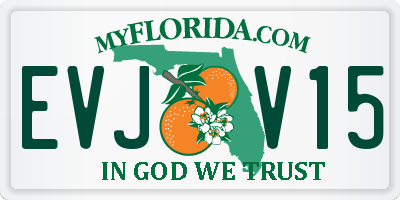 FL license plate EVJV15
