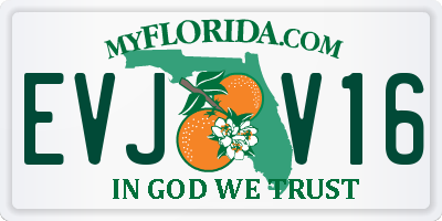 FL license plate EVJV16