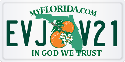 FL license plate EVJV21