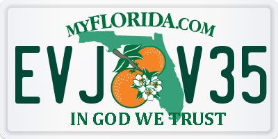 FL license plate EVJV35