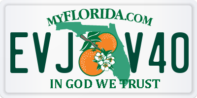 FL license plate EVJV40