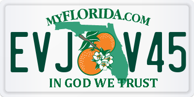 FL license plate EVJV45