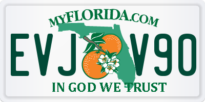 FL license plate EVJV90