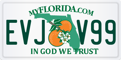 FL license plate EVJV99