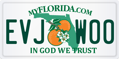 FL license plate EVJW00