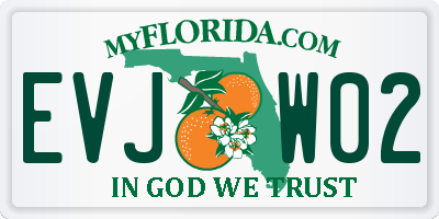 FL license plate EVJW02