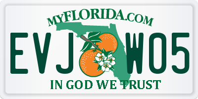 FL license plate EVJW05