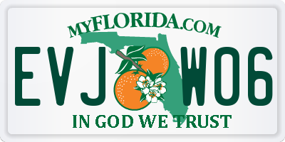FL license plate EVJW06