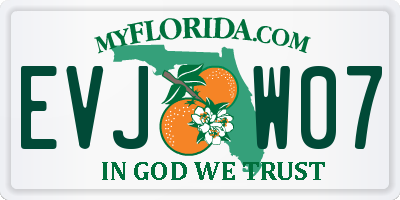 FL license plate EVJW07