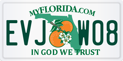 FL license plate EVJW08