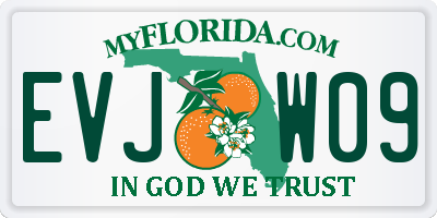 FL license plate EVJW09