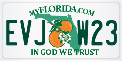 FL license plate EVJW23