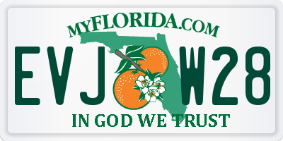 FL license plate EVJW28