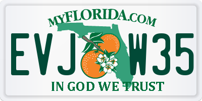 FL license plate EVJW35