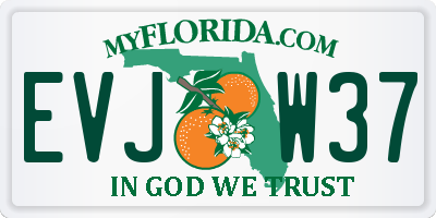 FL license plate EVJW37