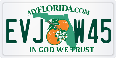 FL license plate EVJW45