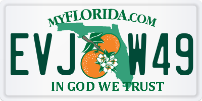FL license plate EVJW49