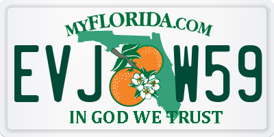 FL license plate EVJW59
