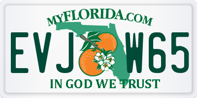 FL license plate EVJW65