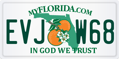 FL license plate EVJW68