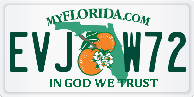 FL license plate EVJW72
