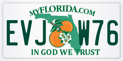 FL license plate EVJW76