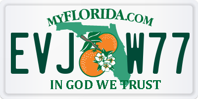 FL license plate EVJW77