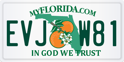 FL license plate EVJW81