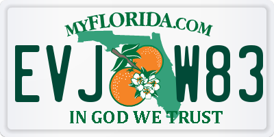 FL license plate EVJW83