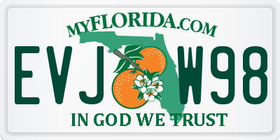 FL license plate EVJW98
