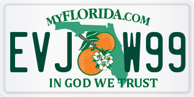 FL license plate EVJW99