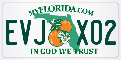 FL license plate EVJX02