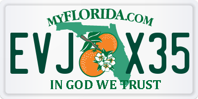 FL license plate EVJX35
