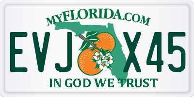 FL license plate EVJX45