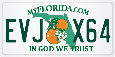 FL license plate EVJX64